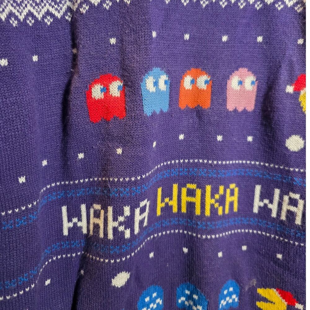 Numskull Christmas Ugly Sweater Pac-Man Purple Size 3XL Unique WAKA - Picture 2 of 9